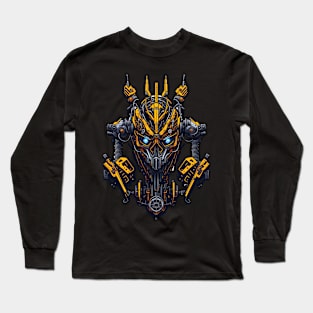 Mecha Skull S01 D87 Long Sleeve T-Shirt